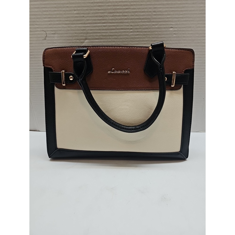 Lovevook Leather Hand Bag Brown White & Black - Excellent Condition